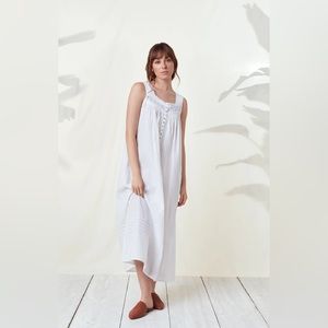 Eileen West nightgown sleepwear size Medium Cotton Lace Gown L 49.5” NWT gift